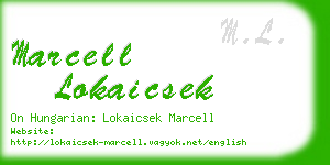 marcell lokaicsek business card